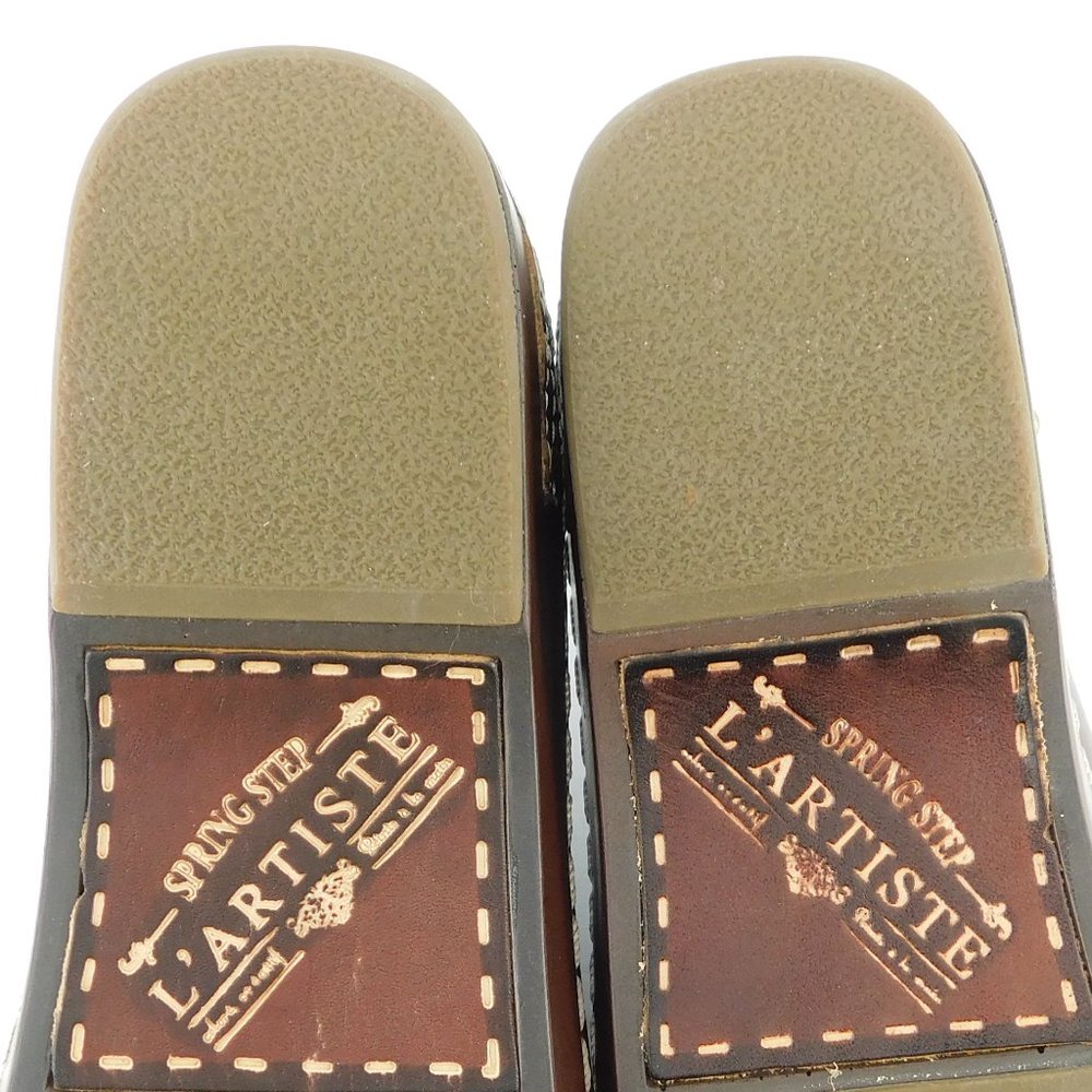 Unworn SPRING STEP L'Artiste Brown Leather Mules 40 - Picture 8 of 10